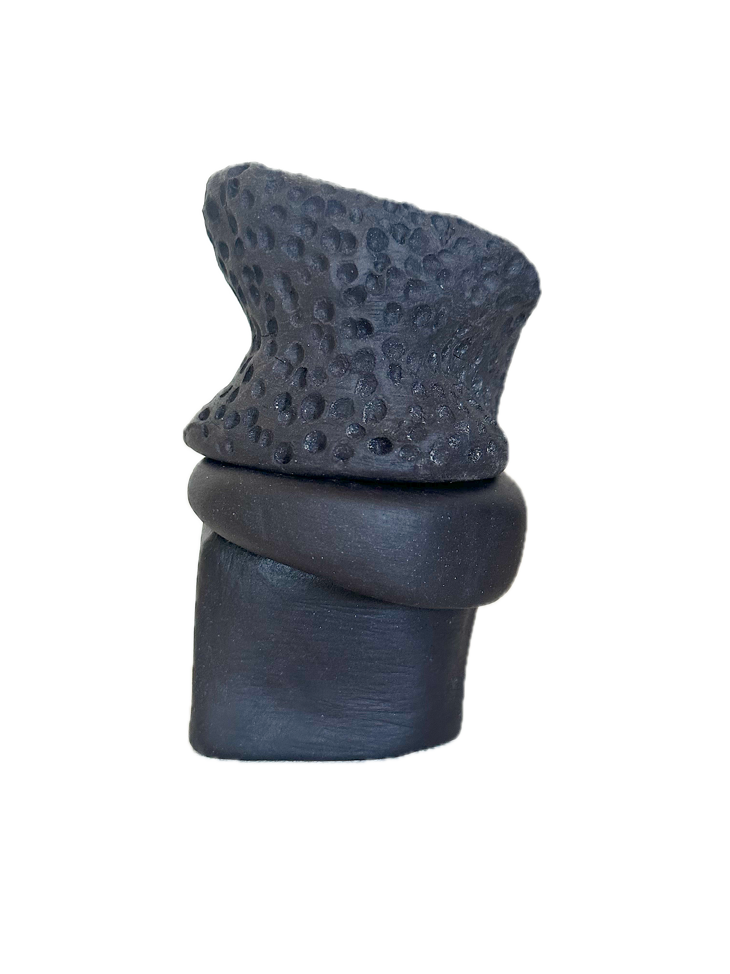 12001 - Small 3 Piece Black Vase