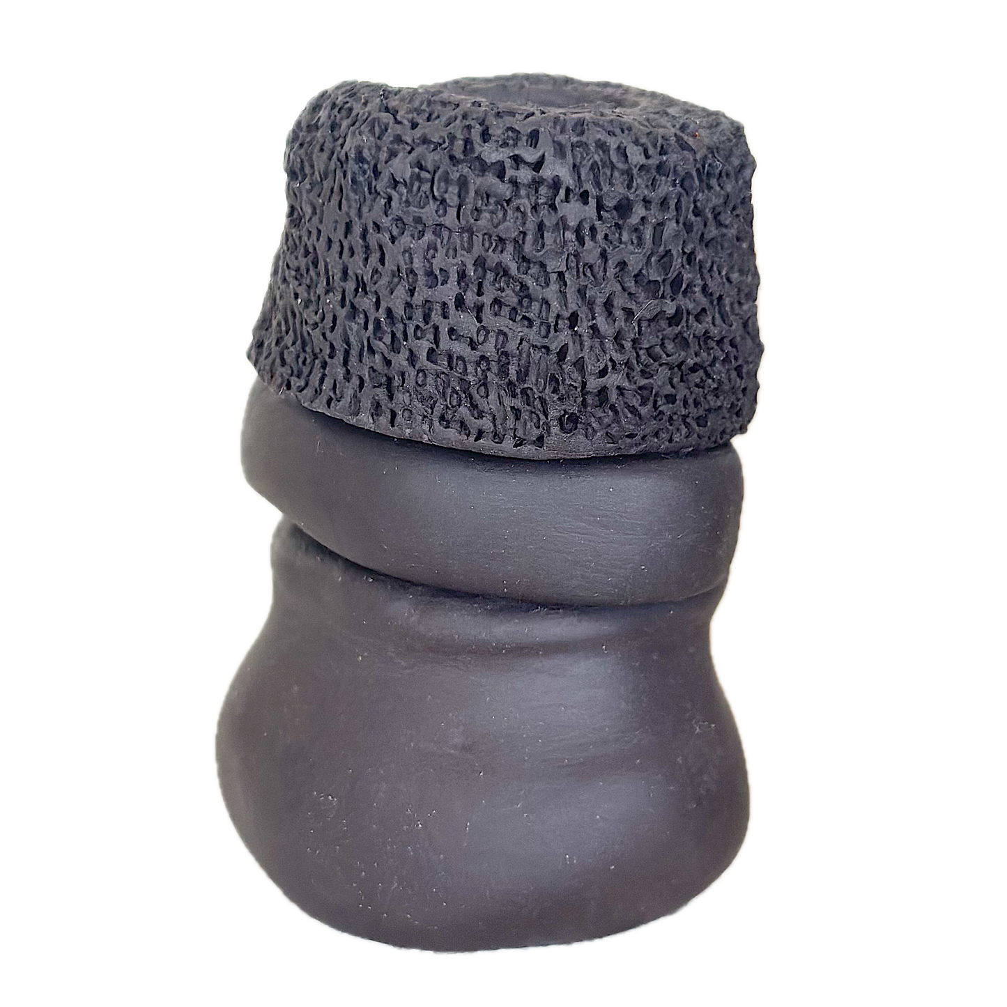 12002 - Small 3 Piece Black Vase