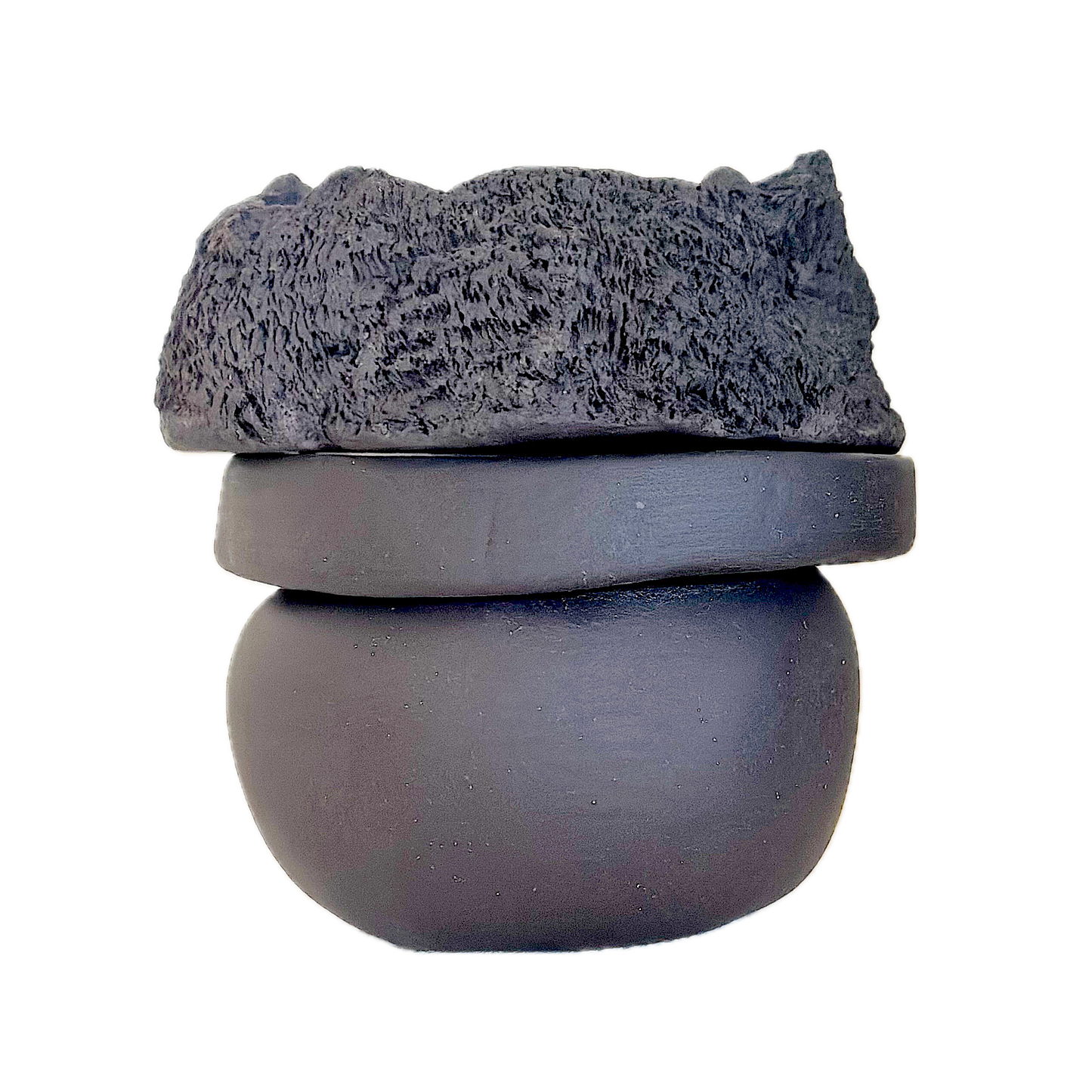 12003 - Small 3 Piece Black Vase