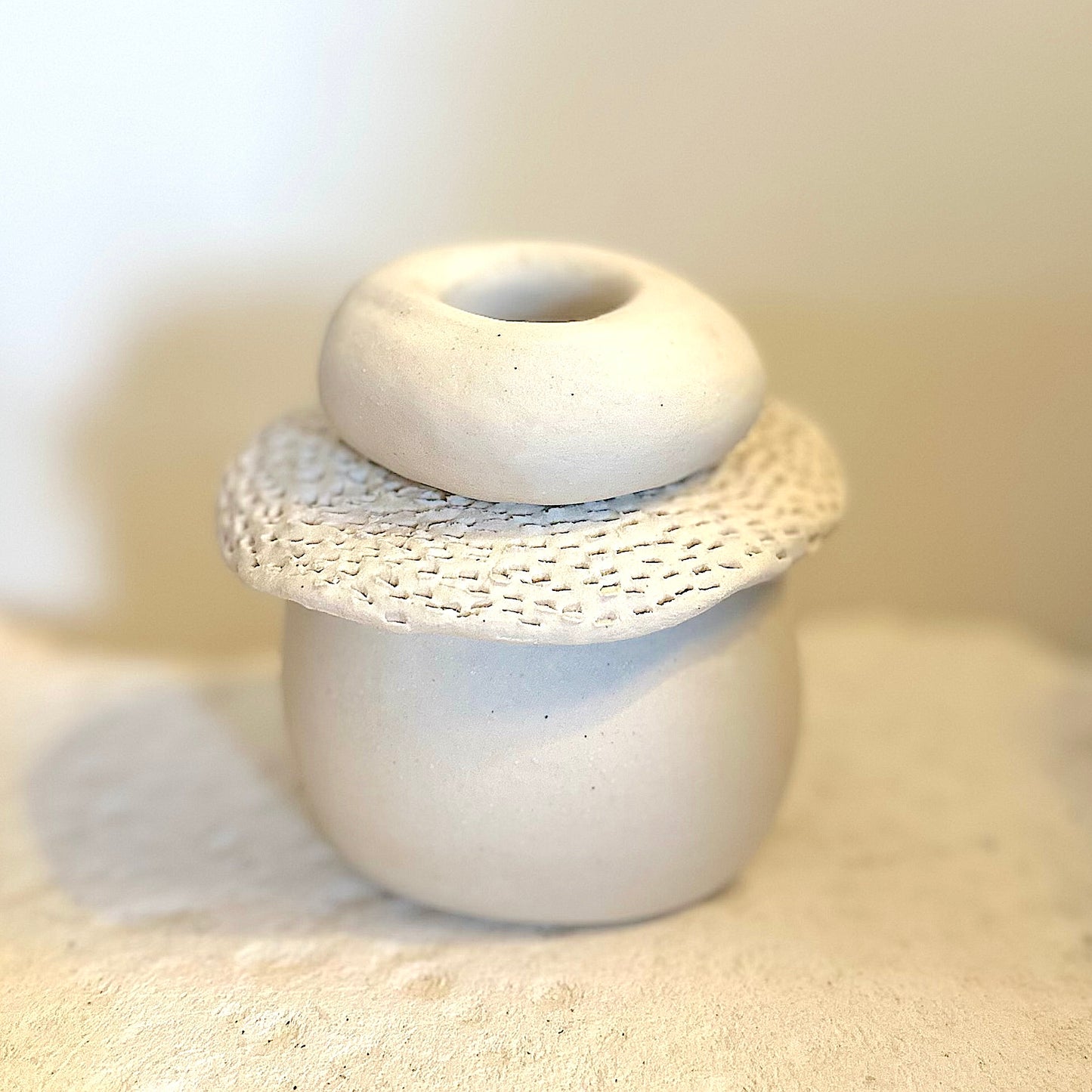 21005 - Medium 3 Piece Cream Vase