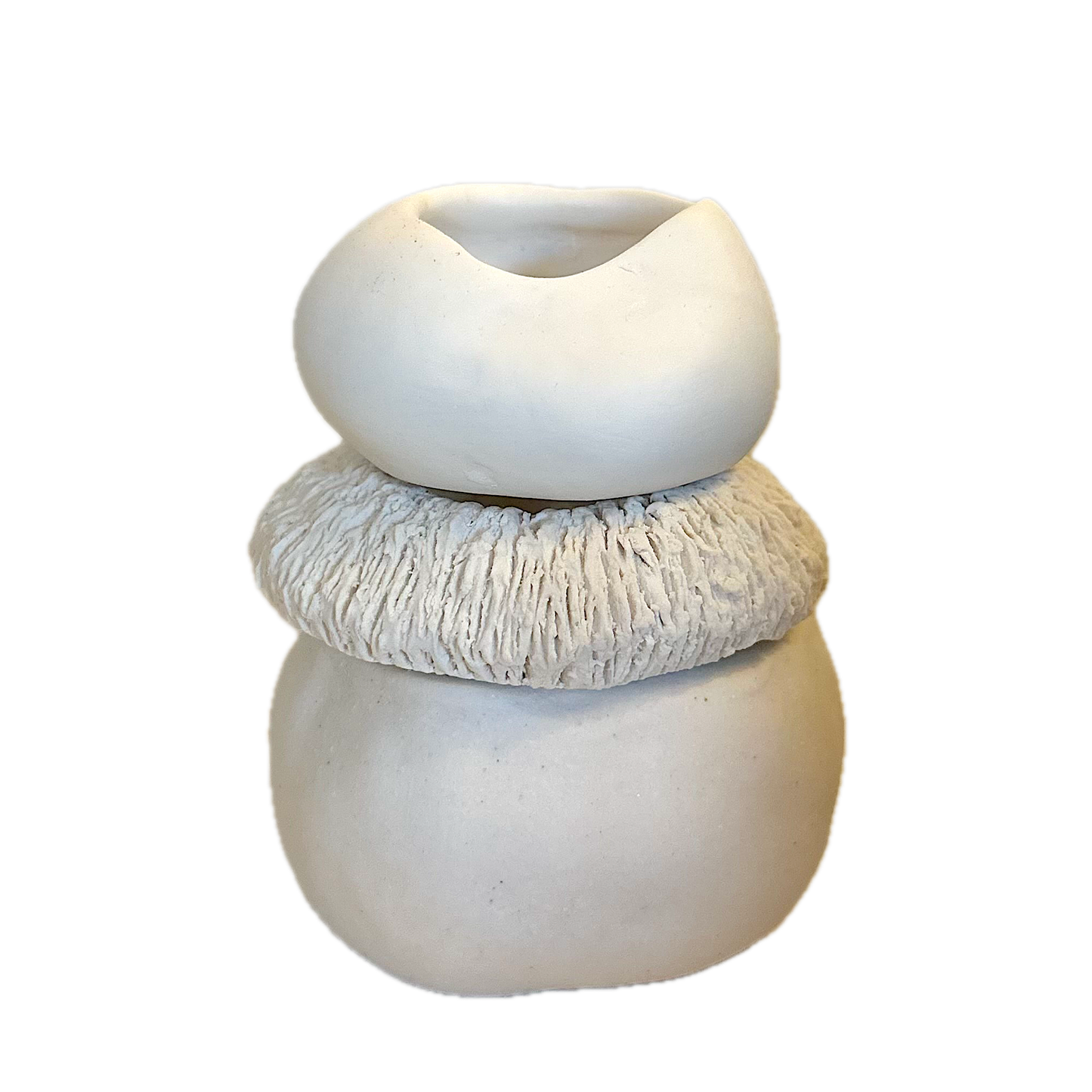 21007 - Medium 3 Piece Cream Vase