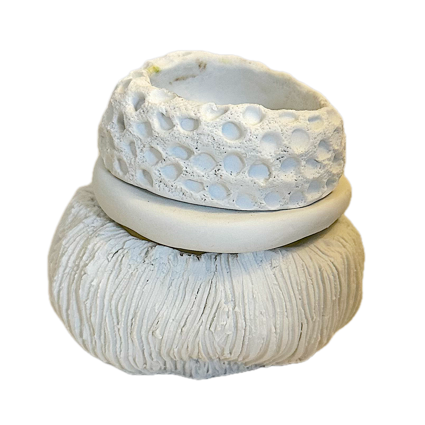 21008 - Medium 3 Piece Cream Vase