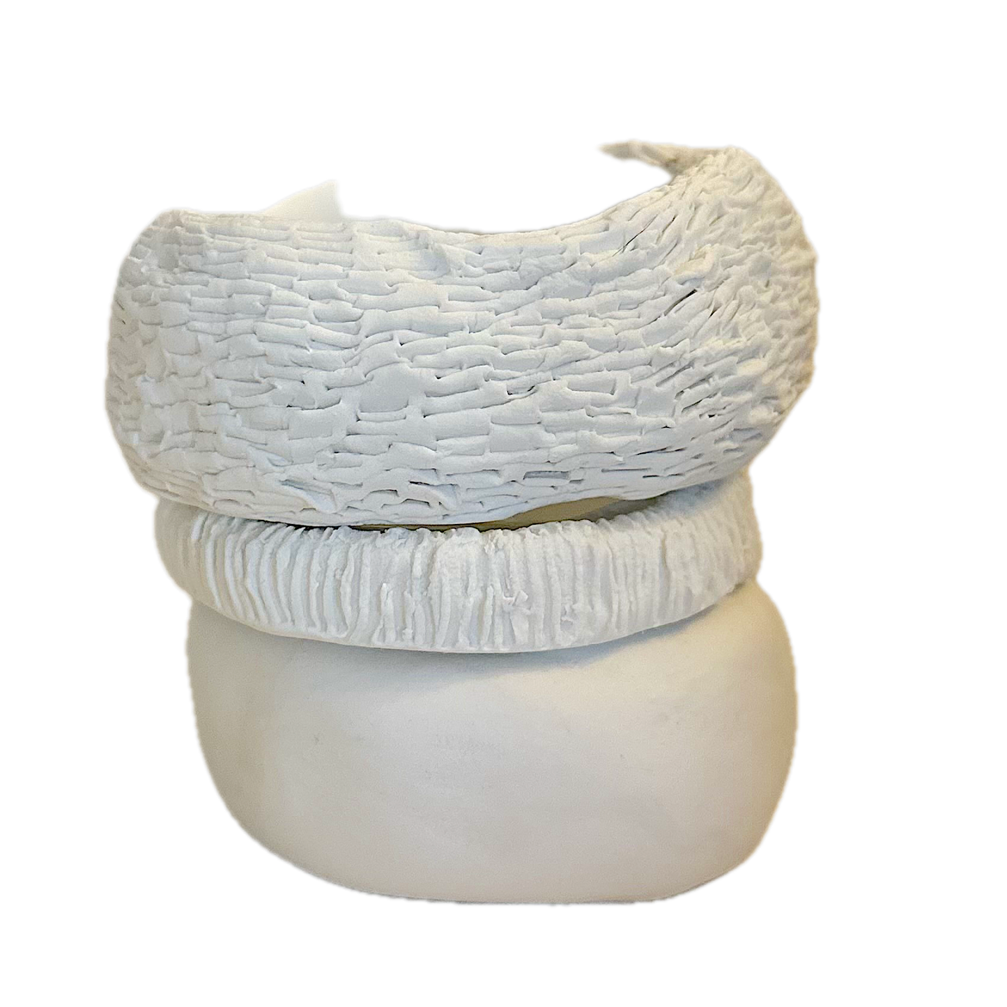 21010 - Medium 3 Piece Cream Vase