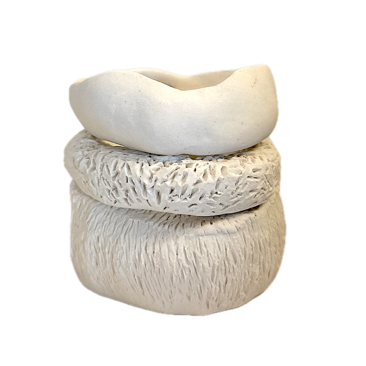 21011 - Medium 3 Piece Cream Vase