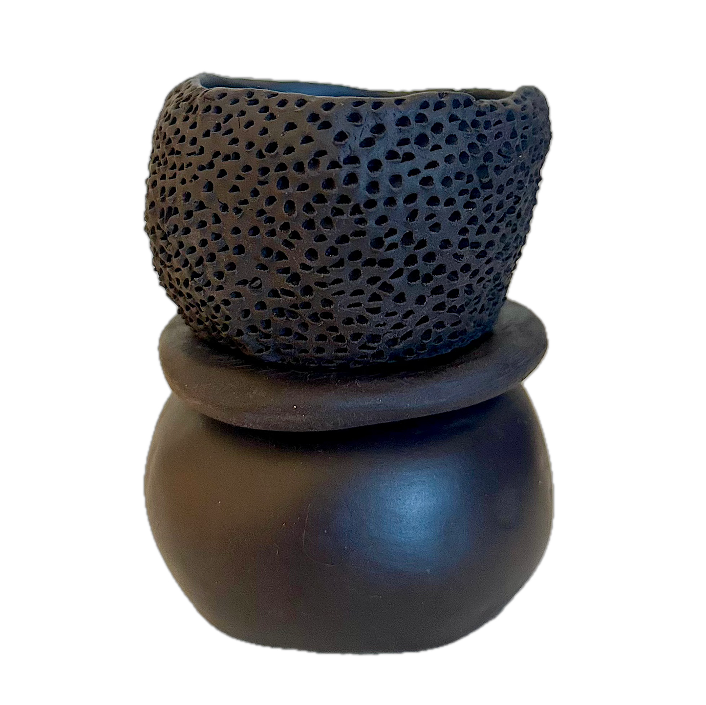 22003 medium 3 piece black vase