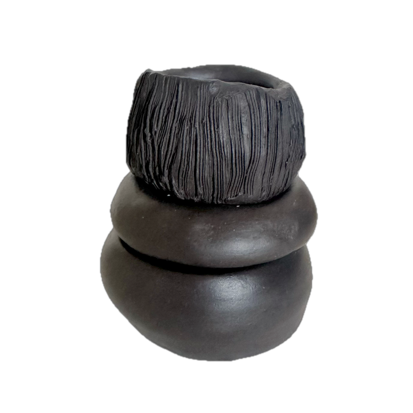 22007 medium 3 piece black vase