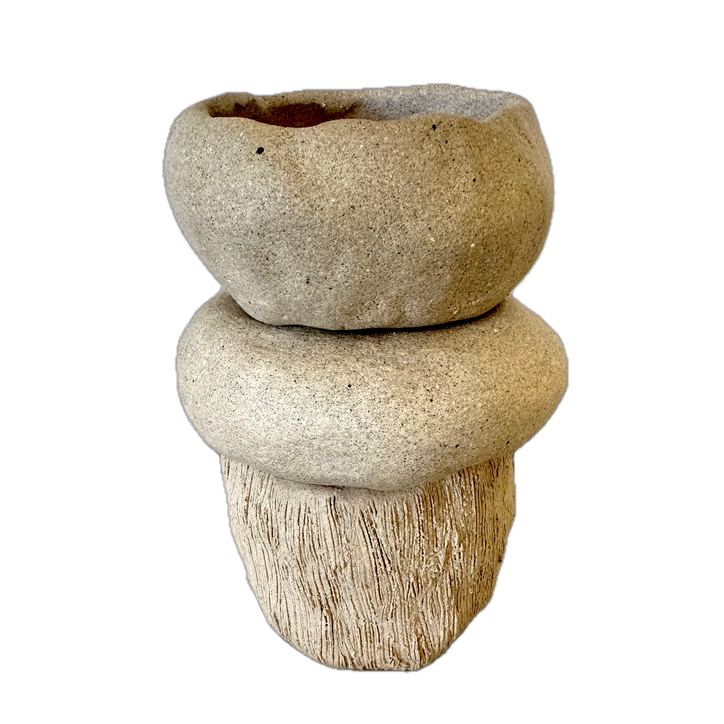 23002 - Medium 3 piece sandstone vase