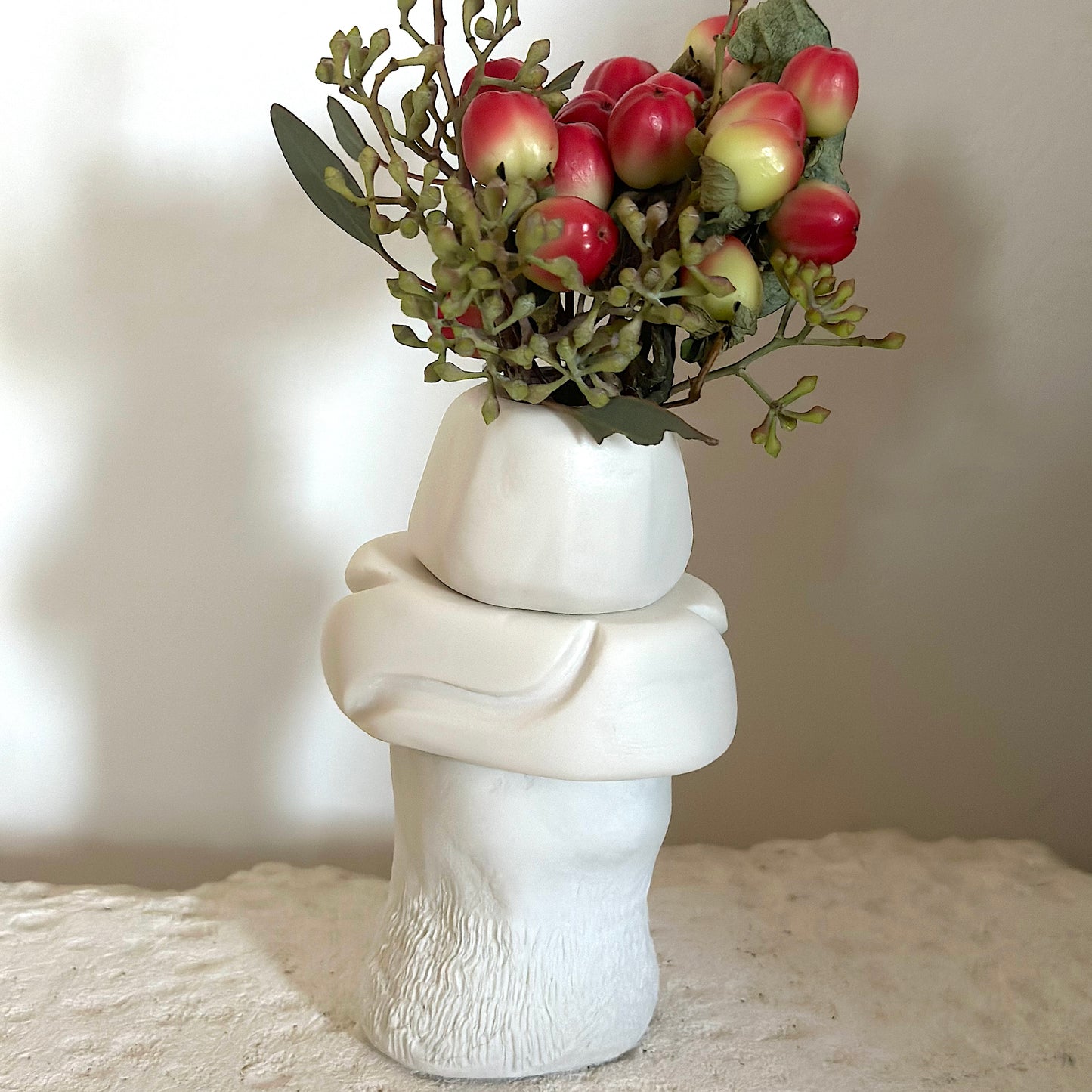 11004 - Small 3 Piece Cream Vase