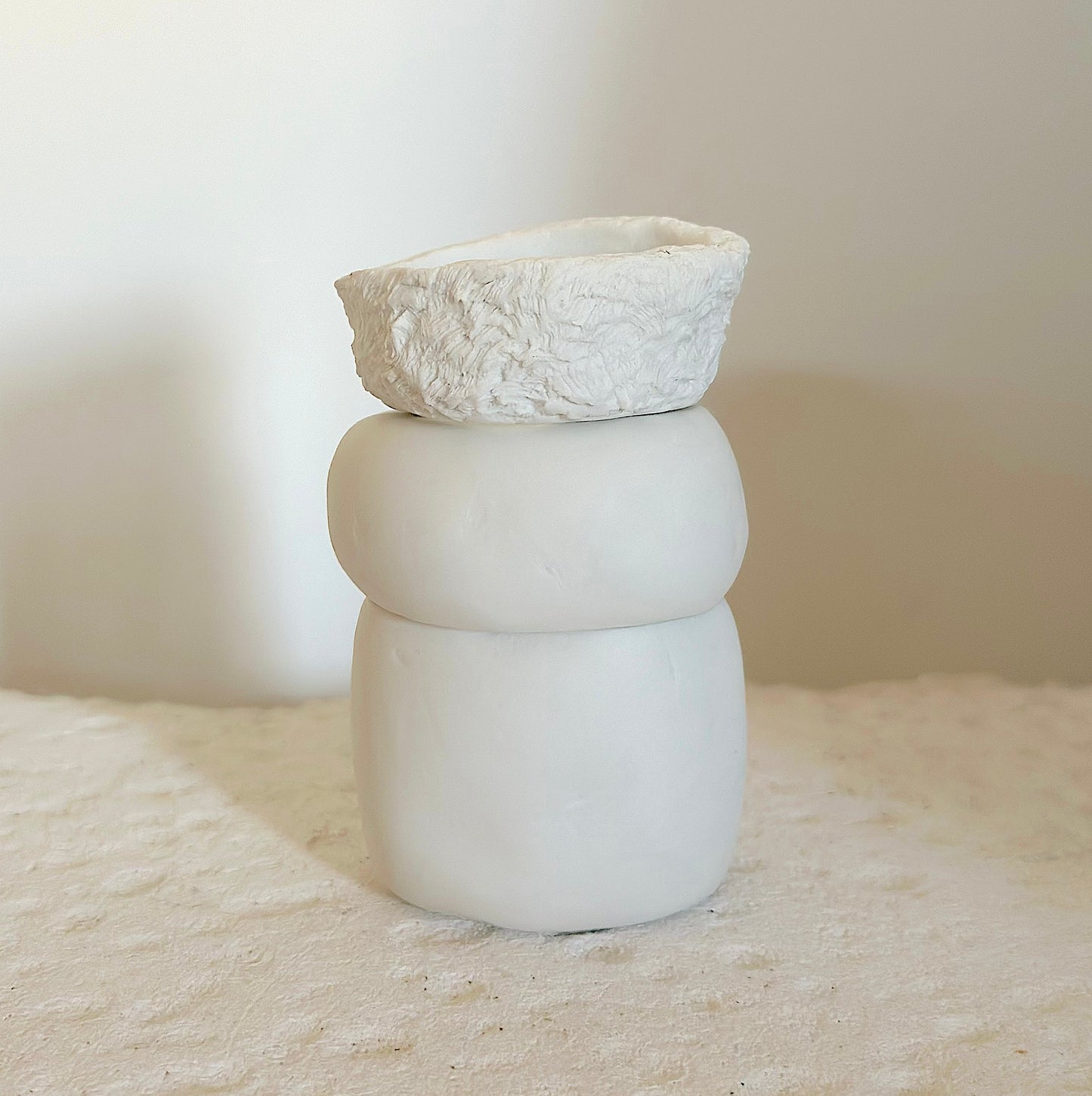 11005 - Small 3 Piece Cream Vase