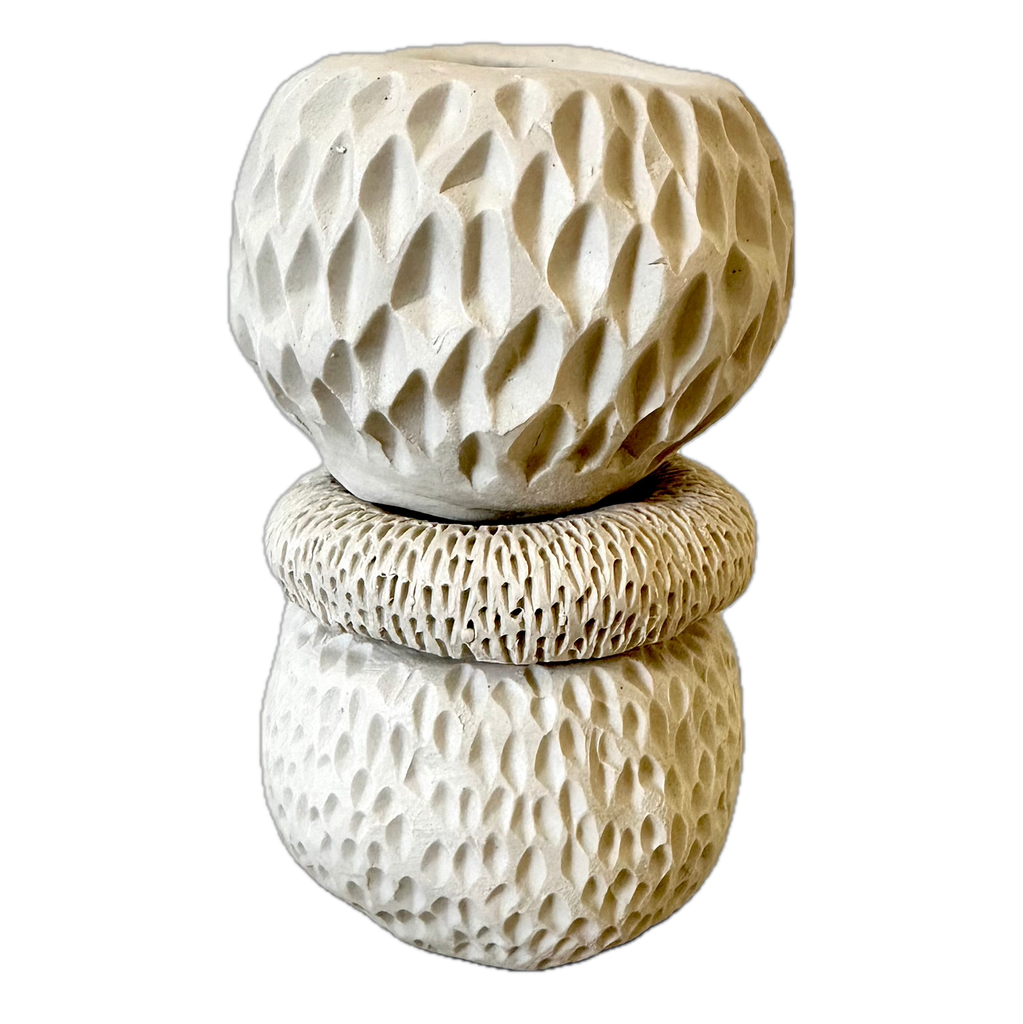 21027 - Medium 3 piece cream vase