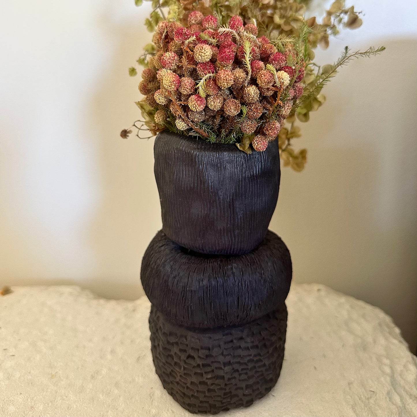 32002 - Large 3 piece black - vase