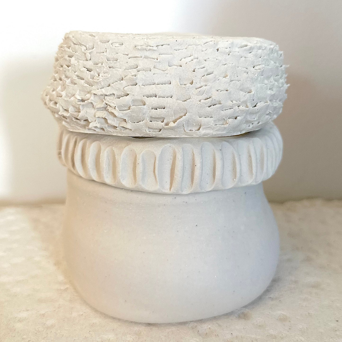 41001 - Extra Large 3 Piece Cream vase