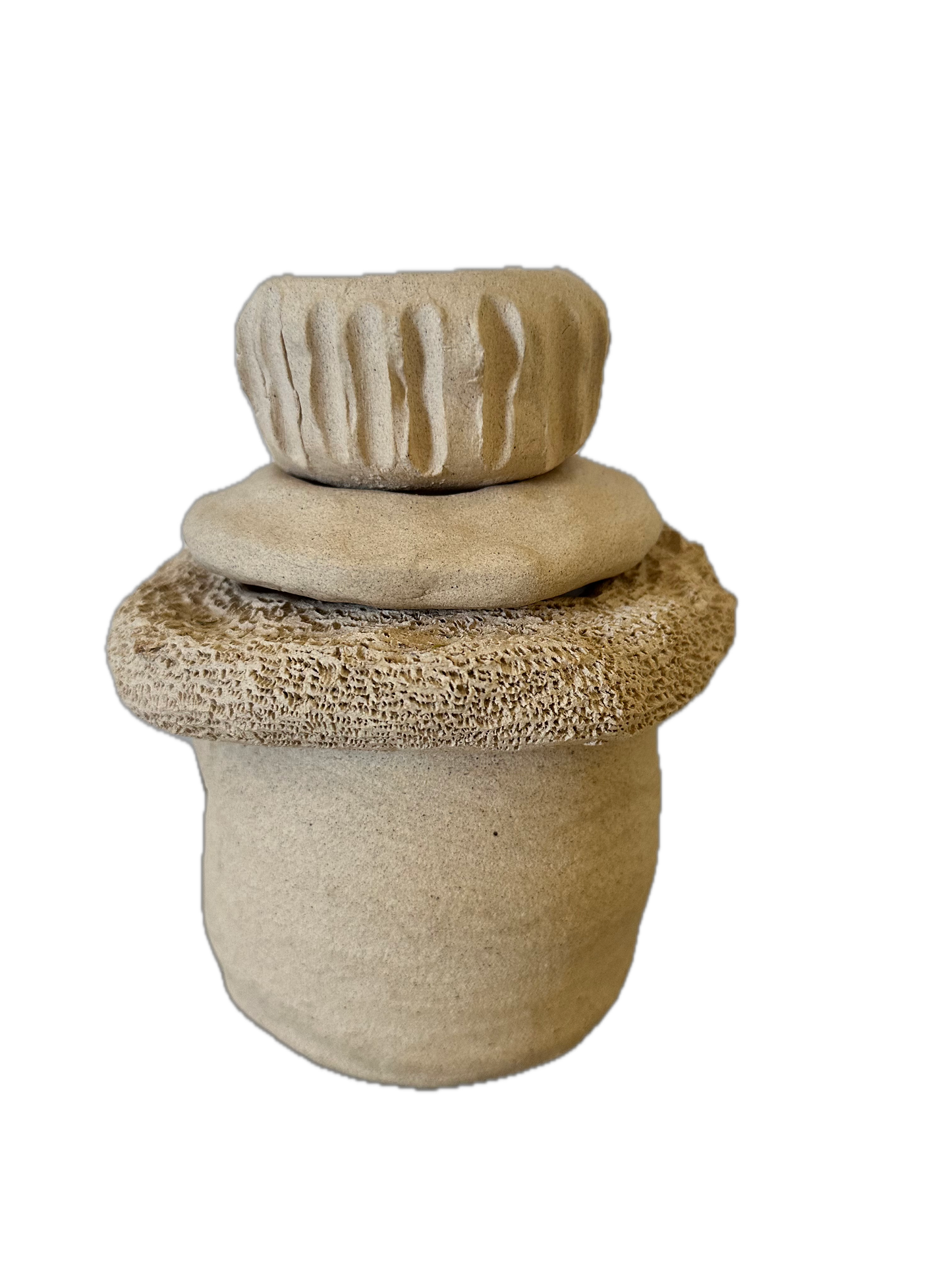 43002 - Extra large 4 piece sandstone vase